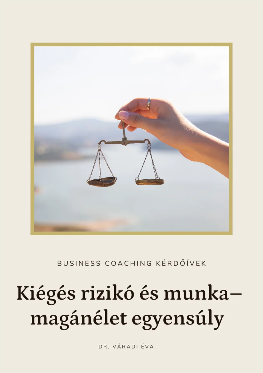 Applied Coaching tesztek - Business Coaching 2. business coaching teszt kiégés rizikó és munka-magánélet egyensúly